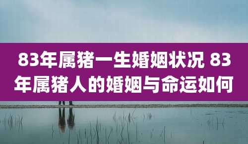 83年属猪一生婚姻状况 83年属猪人的婚姻与命运如何