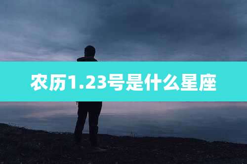 农历1.23号是什么星座