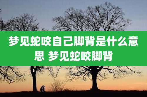 梦见蛇咬自己脚背是什么意思 梦见蛇咬脚背