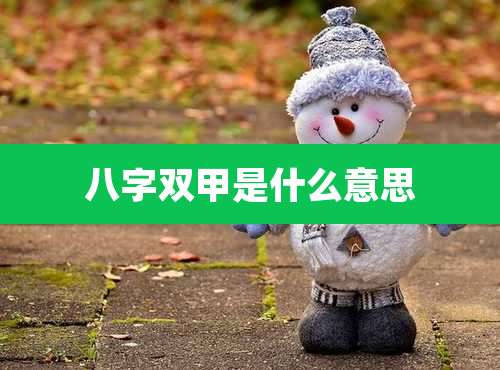 八字双甲是什么意思