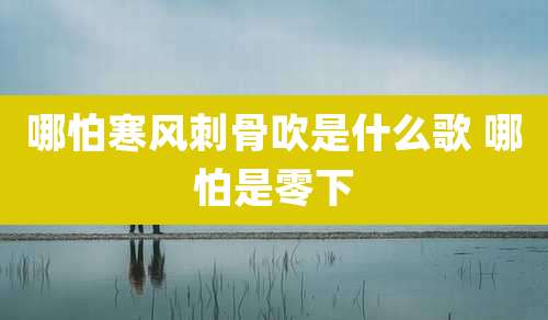 哪怕寒风刺骨吹是什么歌 哪怕是零下