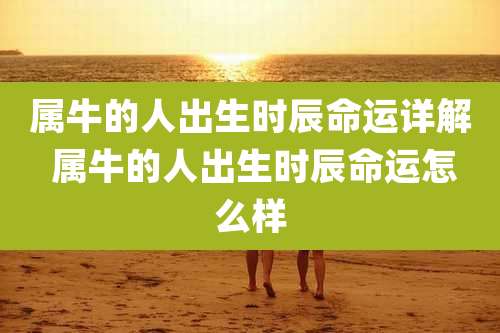属牛的人出生时辰命运详解 属牛的人出生时辰命运怎么样