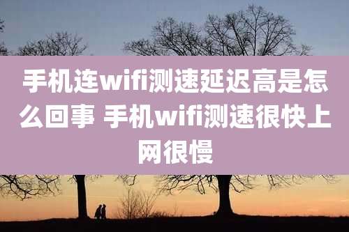 手机连wifi测速延迟高是怎么回事 手机wifi测速很快上网很慢