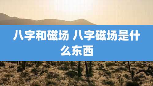 八字和磁场 八字磁场是什么东西