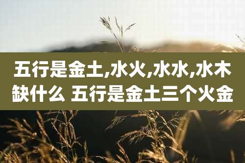 五行是金土,水火,水水,水木缺什么 五行是金土三个火金