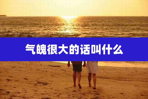 气魄很大的话叫什么