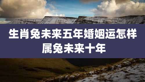 生肖兔未来五年婚姻运怎样 属兔未来十年