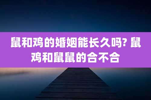 鼠和鸡的婚姻能长久吗? 鼠鸡和鼠鼠的合不合