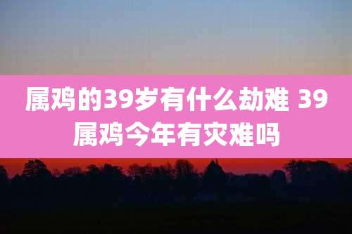 属鸡的39岁有什么劫难 39属鸡今年有灾难吗