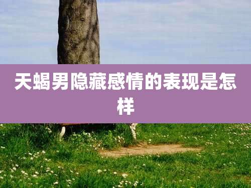 天蝎男隐藏感情的表现是怎样