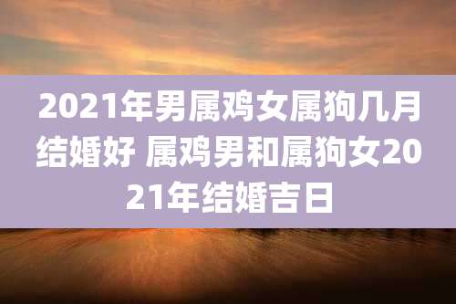 2021年男属鸡女属狗几月结婚好 属鸡男和属狗女2021年结婚吉日