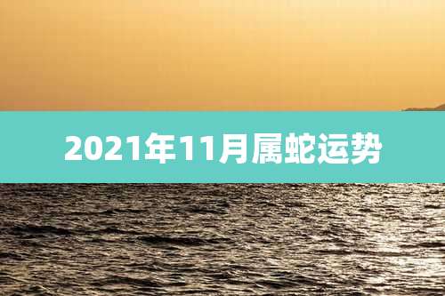 2021年11月属蛇运势