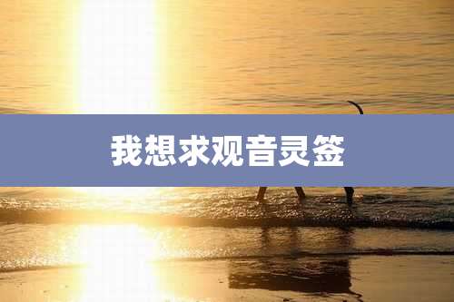 我想求观音灵签