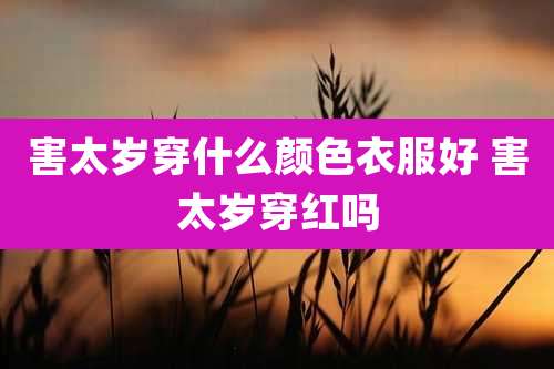 害太岁穿什么颜色衣服好 害太岁穿红吗