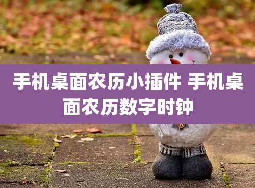 手机桌面农历小插件 手机桌面农历数字时钟