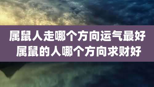 属鼠人走哪个方向运气最好 属鼠的人哪个方向求财好