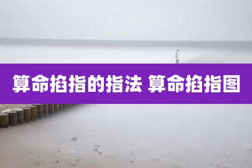 算命掐指的指法 算命掐指图