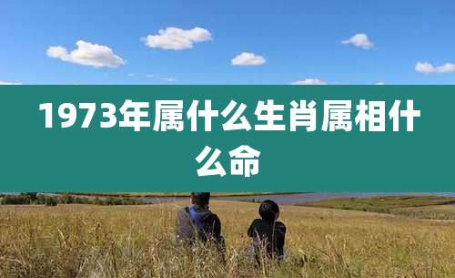 1973年属什么生肖属相什么命