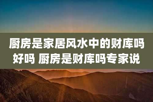 厨房是家居风水中的财库吗好吗 厨房是财库吗专家说