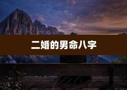 二婚的男命八字