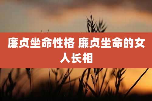 廉贞坐命性格 廉贞坐命的女人长相