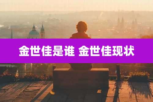 金世佳是谁 金世佳现状