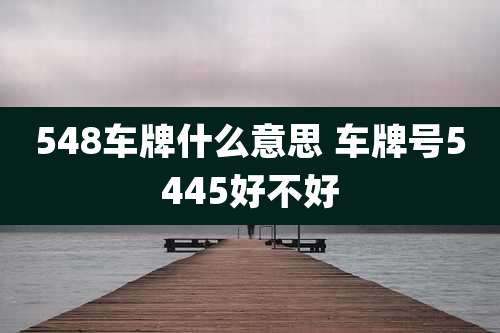 548车牌什么意思 车牌号5445好不好