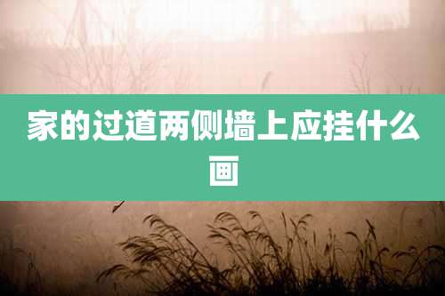 家的过道两侧墙上应挂什么画