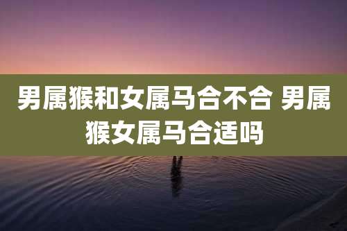 男属猴和女属马合不合 男属猴女属马合适吗