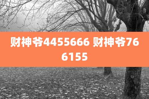财神爷4455666 财神爷766155