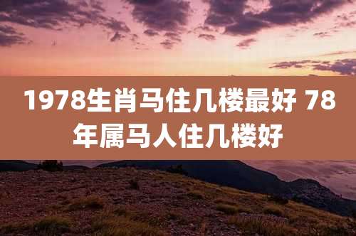 1978生肖马住几楼最好 78年属马人住几楼好