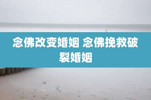 念佛改变婚姻 念佛挽救破裂婚姻