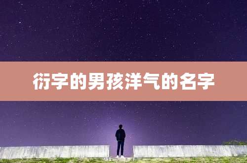 衍字的男孩洋气的名字