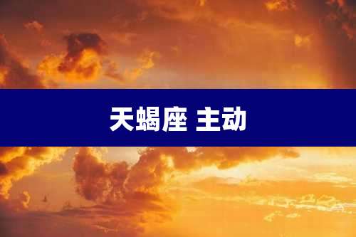 天蝎座 主动