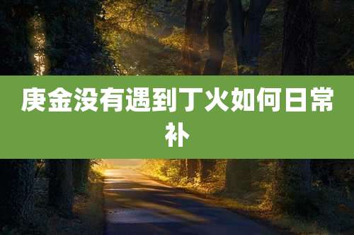 庚金没有遇到丁火如何日常补