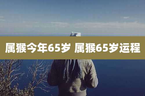 属猴今年65岁 属猴65岁运程