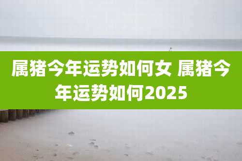 属猪今年运势如何女 属猪今年运势如何2025