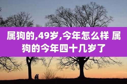 属狗的,49岁,今年怎么样 属狗的今年四十几岁了