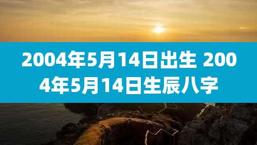 2004年5月14日出生 2004年5月14日生辰八字