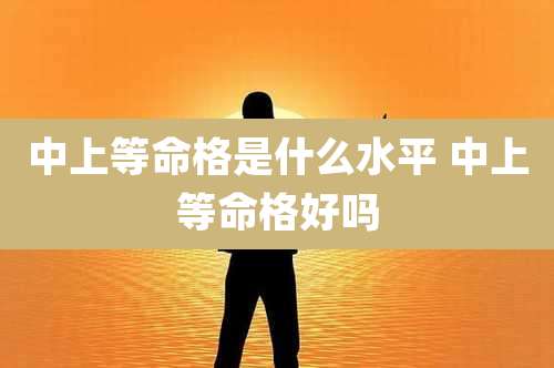 中上等命格是什么水平 中上等命格好吗