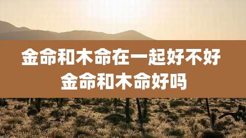 金命和木命在一起好不好 金命和木命好吗