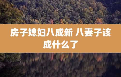 房子媳妇八成新 八妻子该成什么了