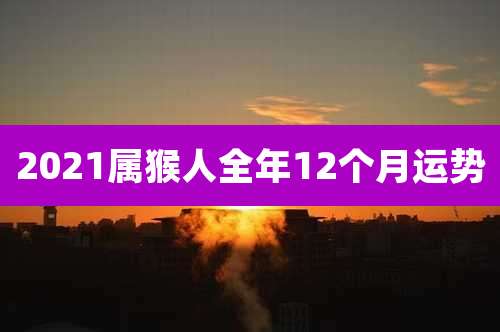 2021属猴人全年12个月运势
