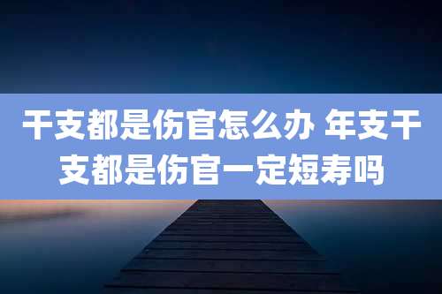 干支都是伤官怎么办 年支干支都是伤官一定短寿吗