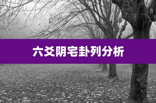 六爻阴宅卦列分析
