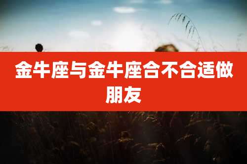 金牛座与金牛座合不合适做朋友