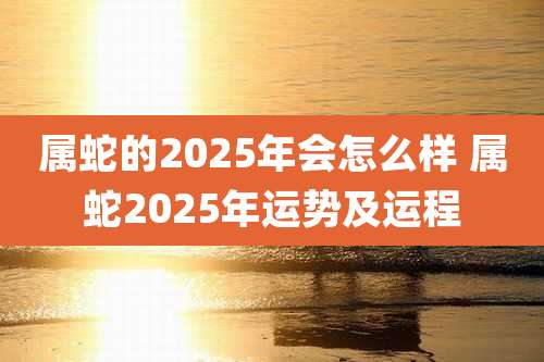 属蛇的2025年会怎么样 属蛇2025年运势及运程