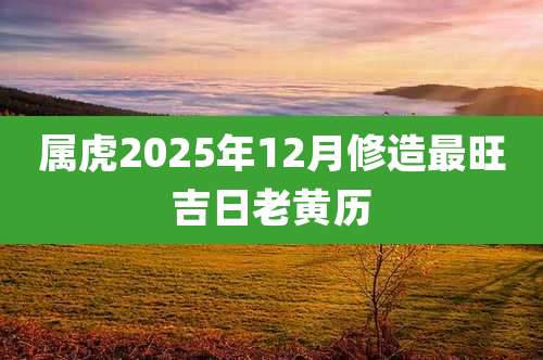 属虎2025年12月修造最旺吉日老黄历