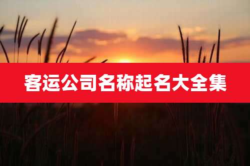 客运公司名称起名大全集