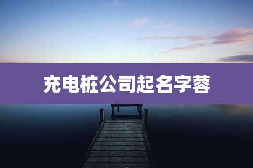 充电桩公司起名字蓉